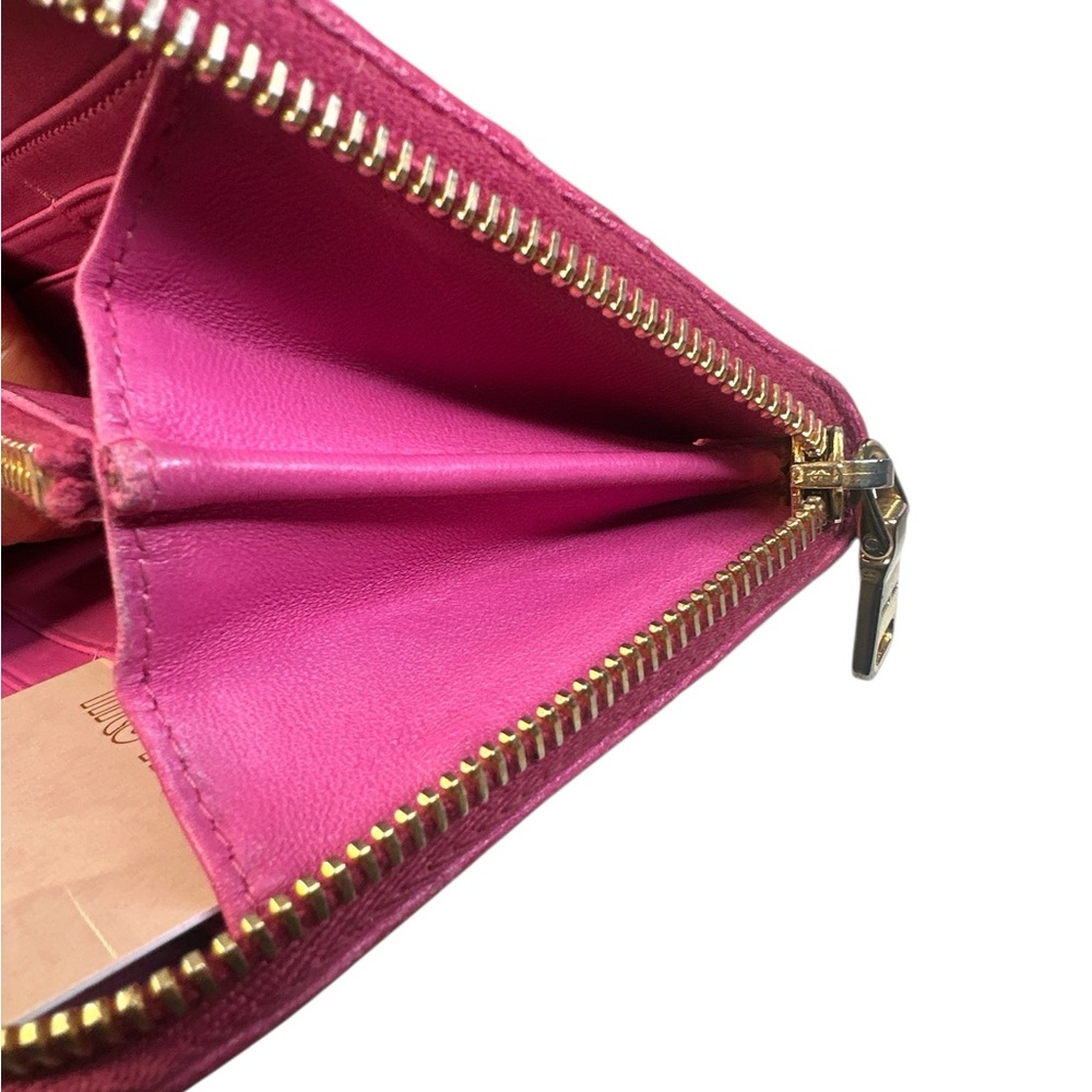Miu Miu Pink Quilted Matellase long zip Wallet with Gold Accents - Picture 8 of 9